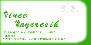 vince mayercsik business card